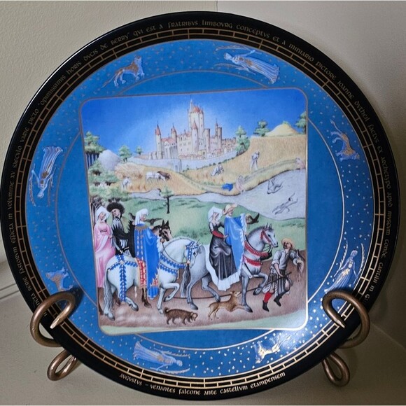 D'Arceau Limoges Le Tres Riches 1987 JANVIER January Ltd Ed Plate - Picture 2 of 6